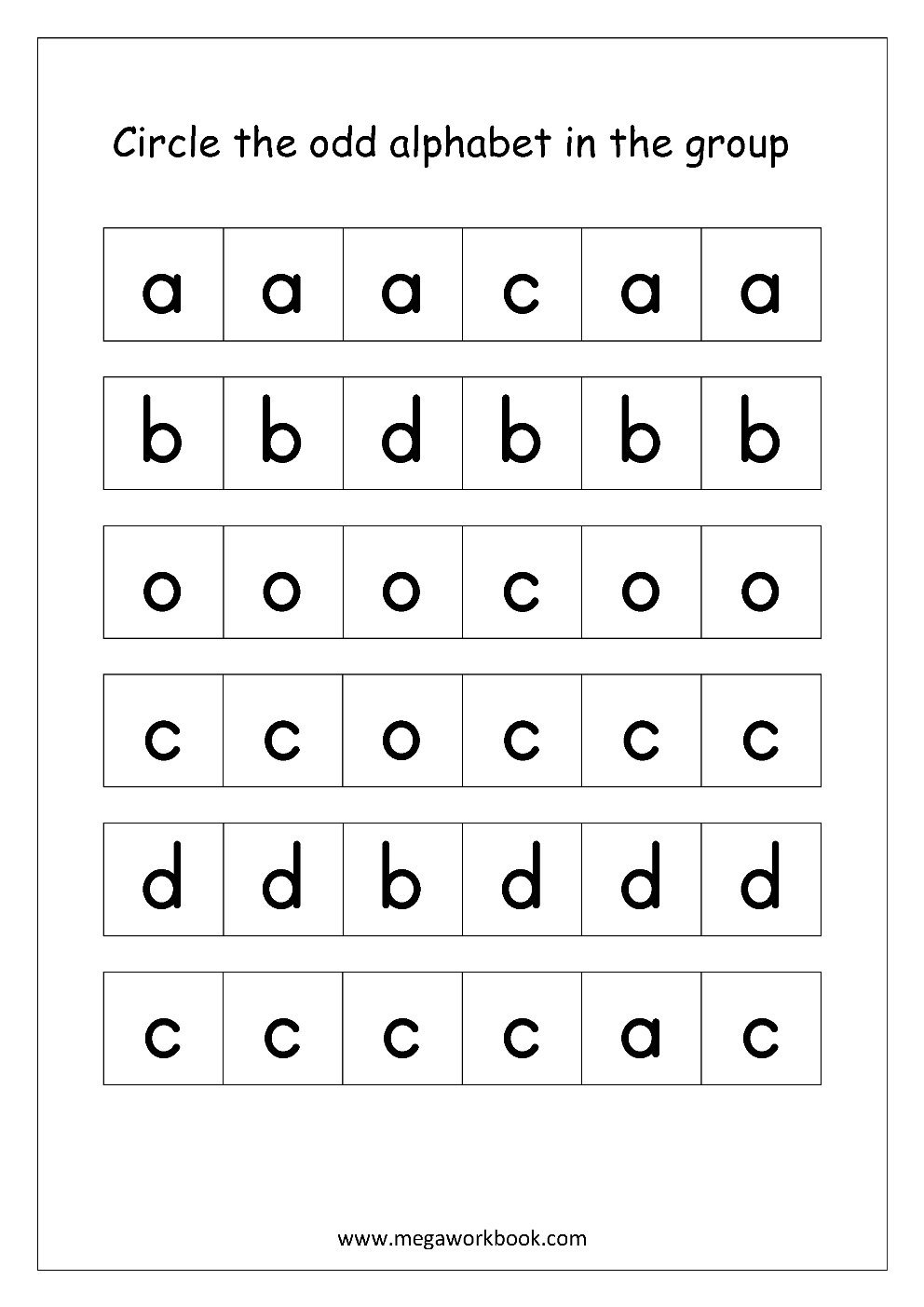 free english worksheets confusing alphabets megaworkbook