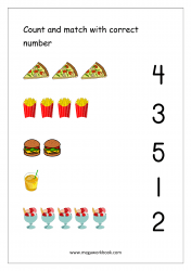 free printable number matching worksheets for kindergarten and preschool count and match 1 10 megaworkbook