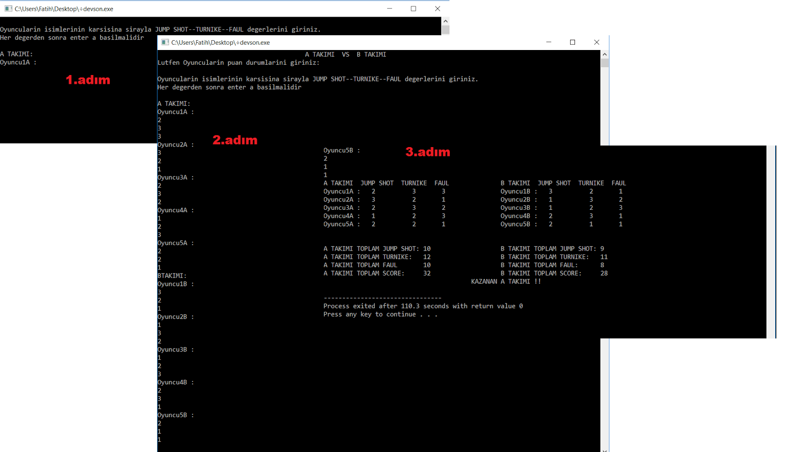 Basketbol Skorbordu (c++ ile)