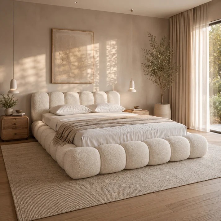 The Bubble Bed Trend: How to Style a Soft, Padded Bed in Your Bedroom