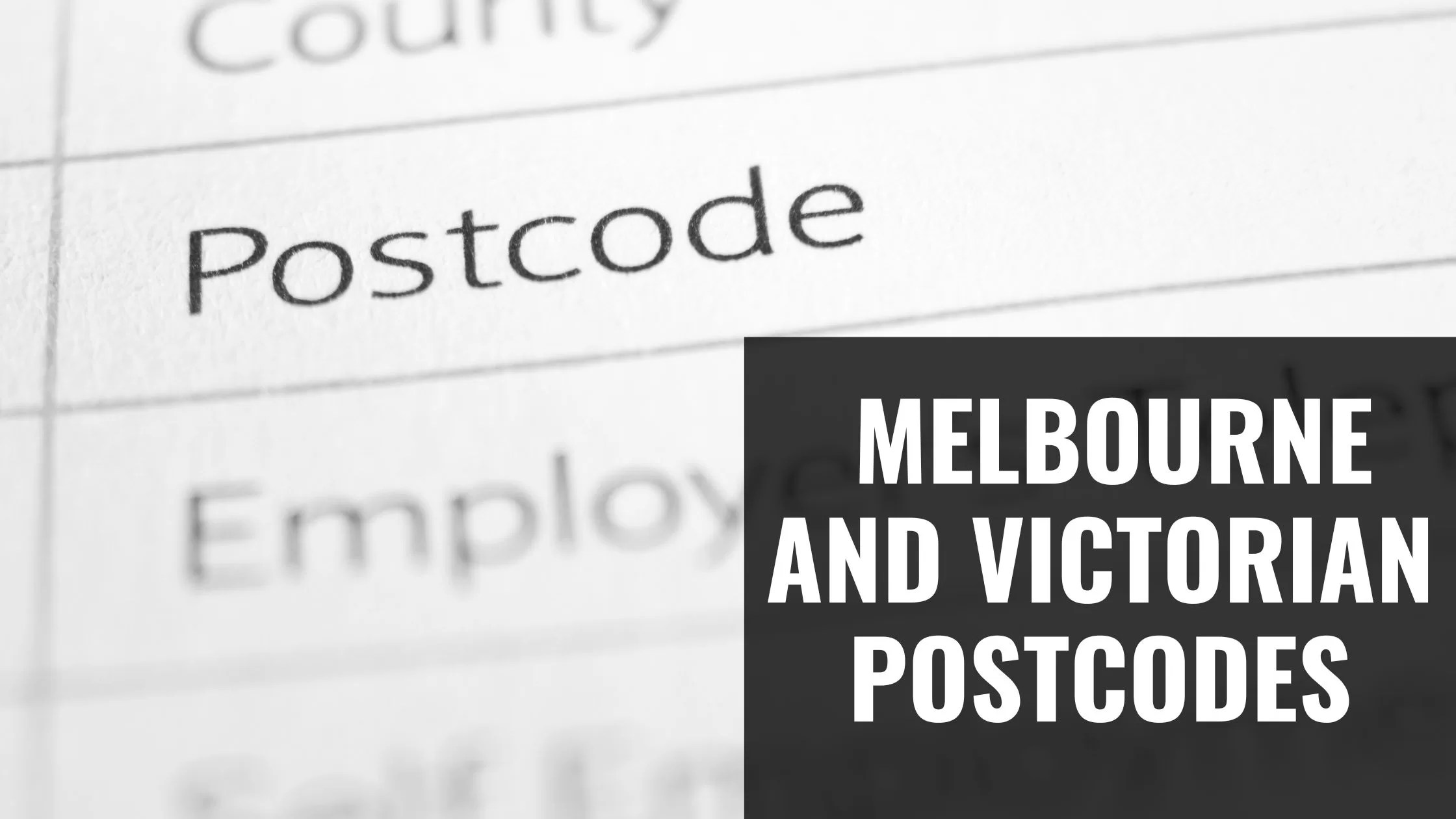 Melbourne Postcodes Victoria Postcodes