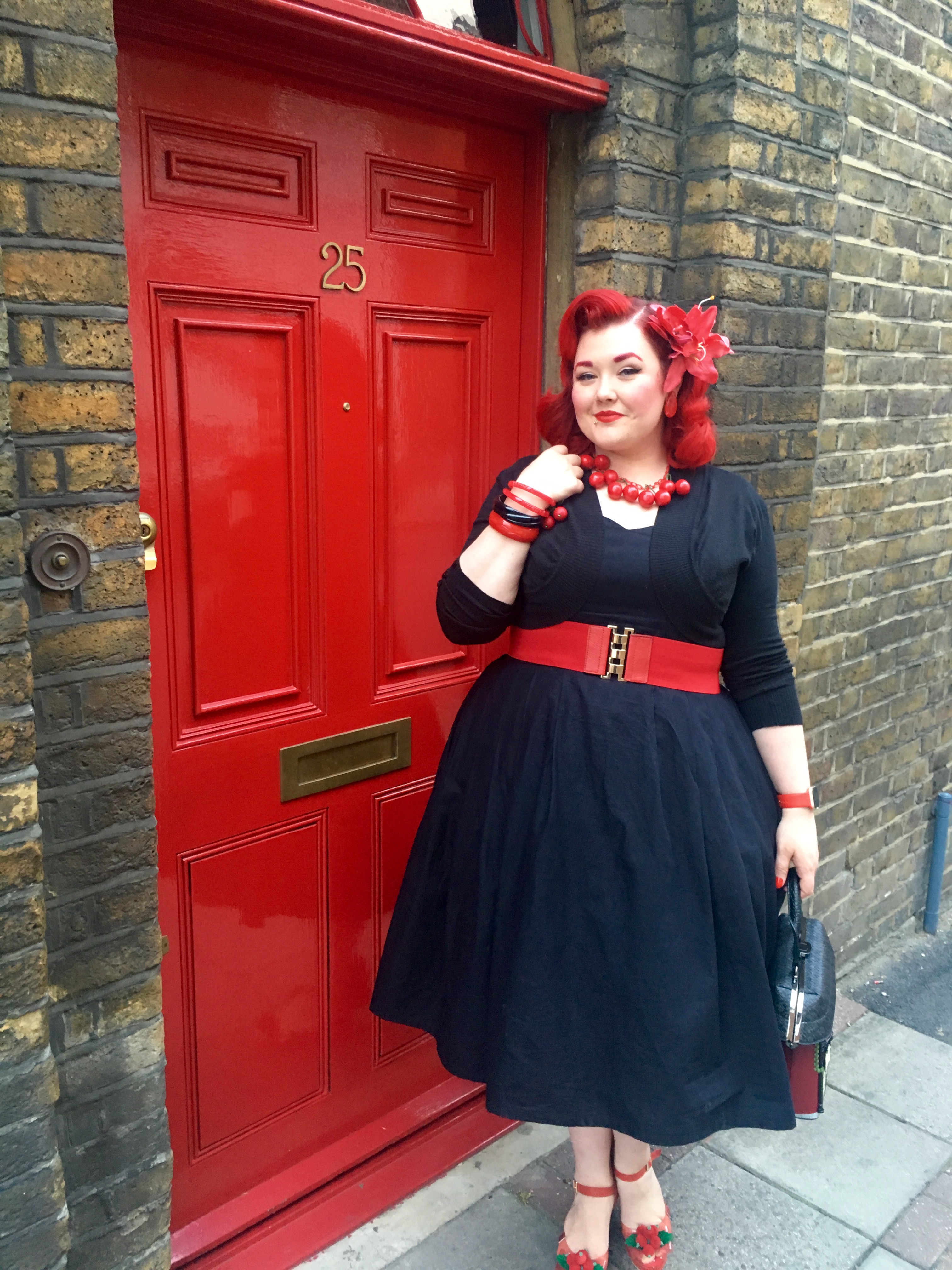 melody mae black 50s dress