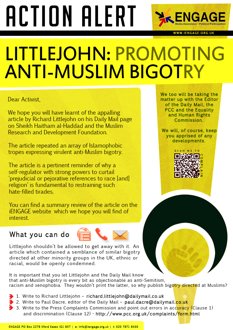 Mend Action Alert - Littlejohn: Promoting anti-Muslim bigotry - Muslim ...