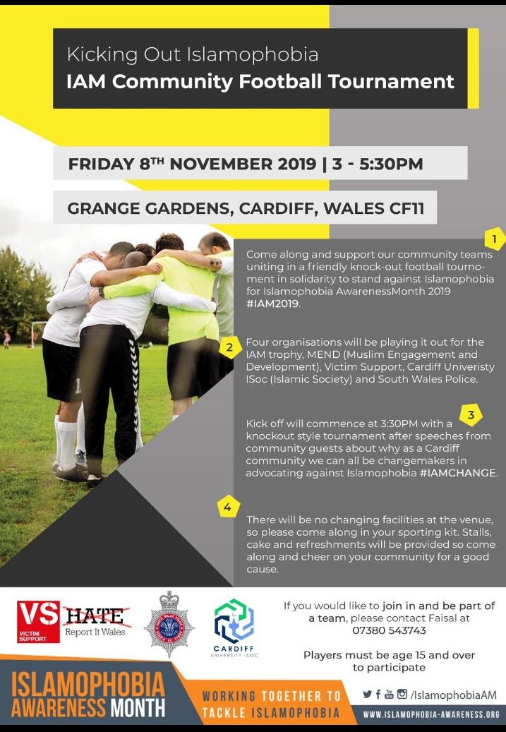 Kicking Out Islamophobia – IAM Community Football Tournament, Cardiff