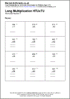 long multiplication htuxtu worksheets free printable pdf