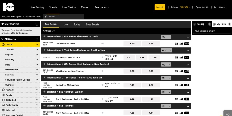 10Cric - Best Indian Betting Site Overall