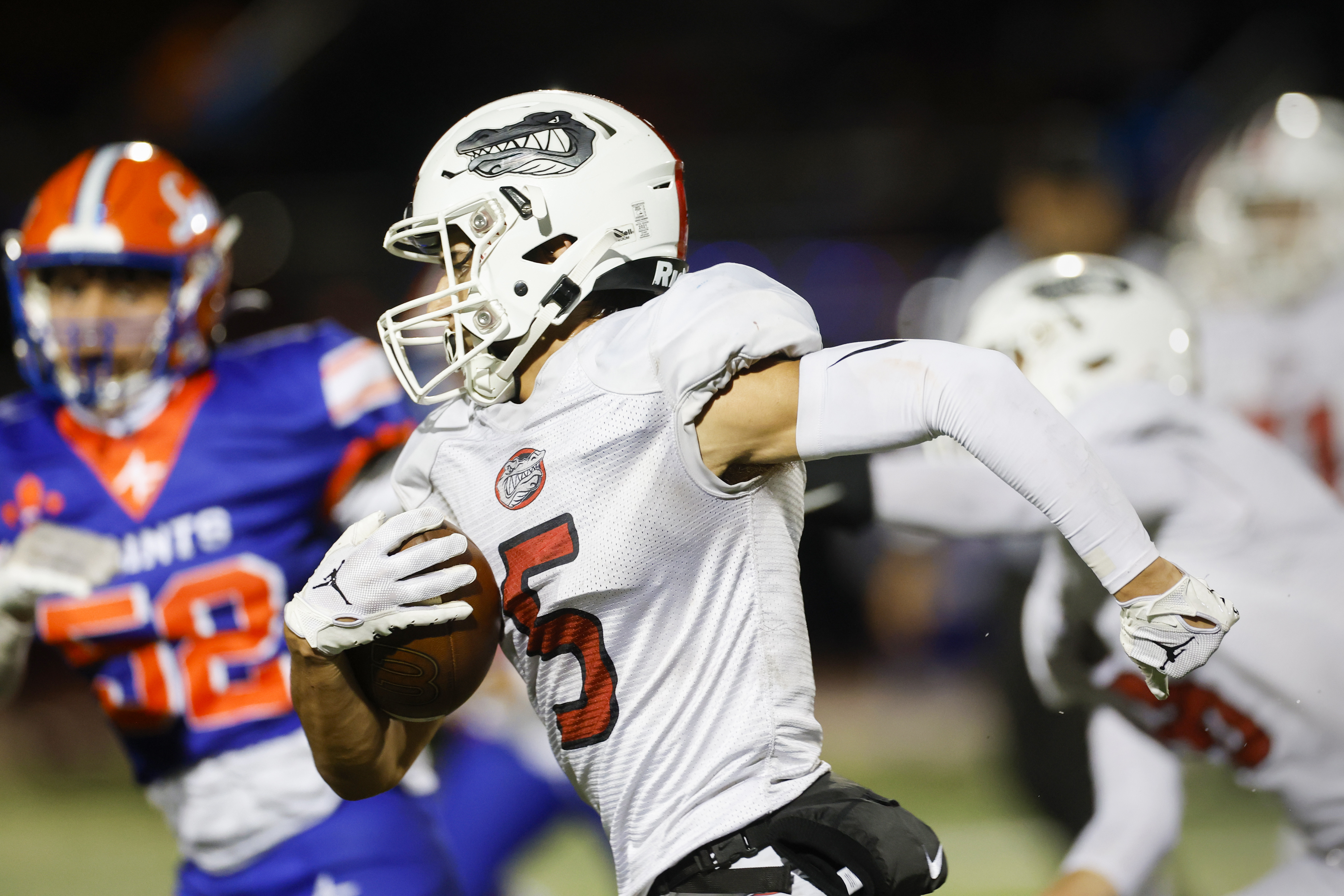 Classical Academy's Roman Menotti (5) runs with the ball against Santa Teresa in the first half of the Division 6-AA state championship at Santa Teresa High in San Jose, Calif., on Saturday, Dec. 8, 2022. (Shae Hammond/Bay Area News Group)