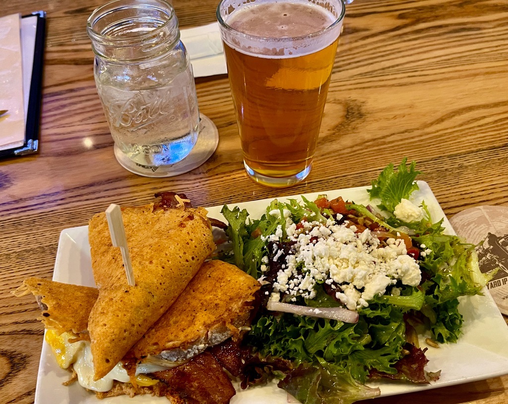 At Portland's Backwoods Brewing, you can enjoy a pint of Logyard IPA or Hinterwalder Pilsner with pub fare that ranges from burgers and wraps to gourmet grilled cheese. (Ben Davidson Photography)