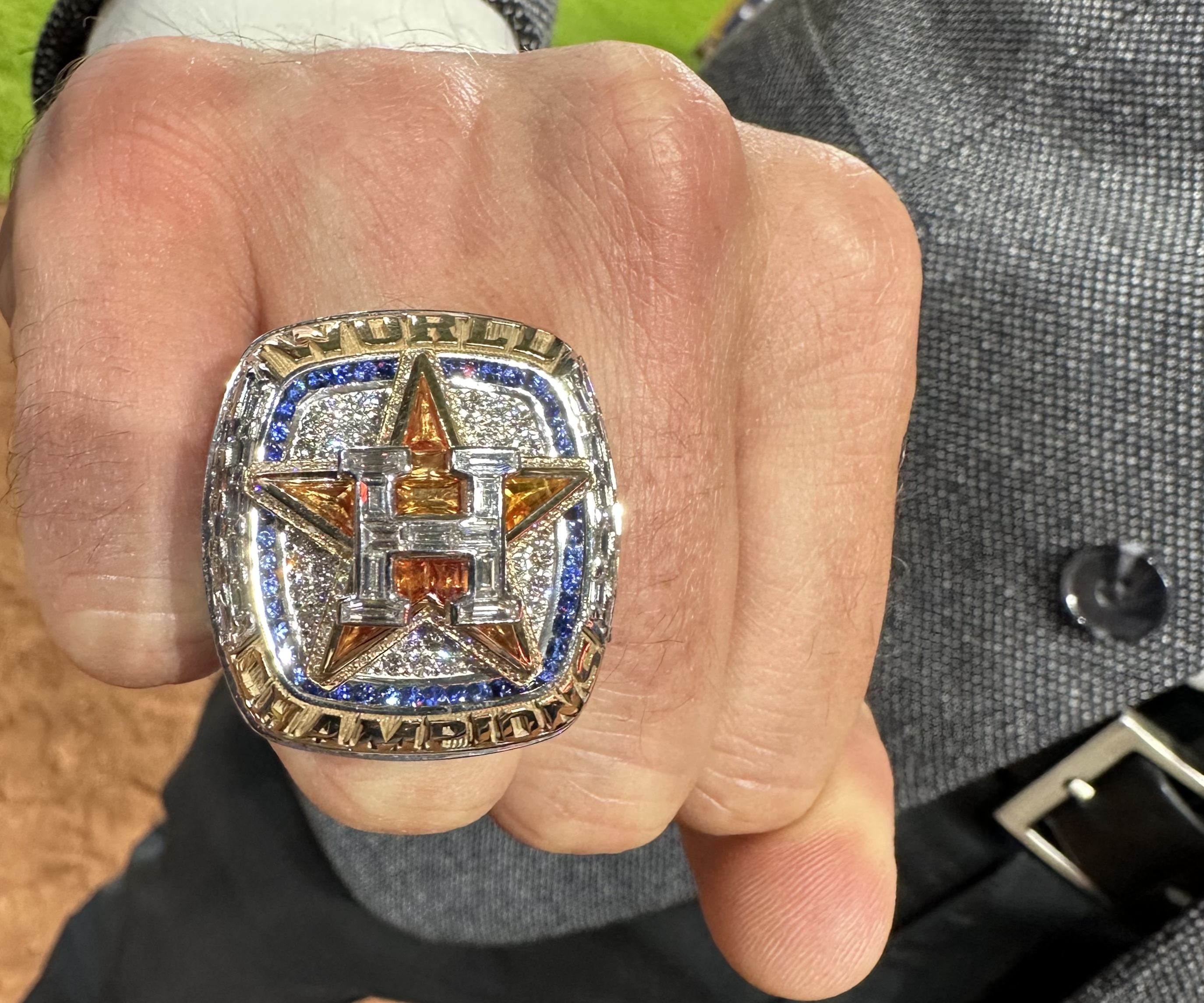 SF Giants GM Pete Putila receives Astros' 2022 World Series ring