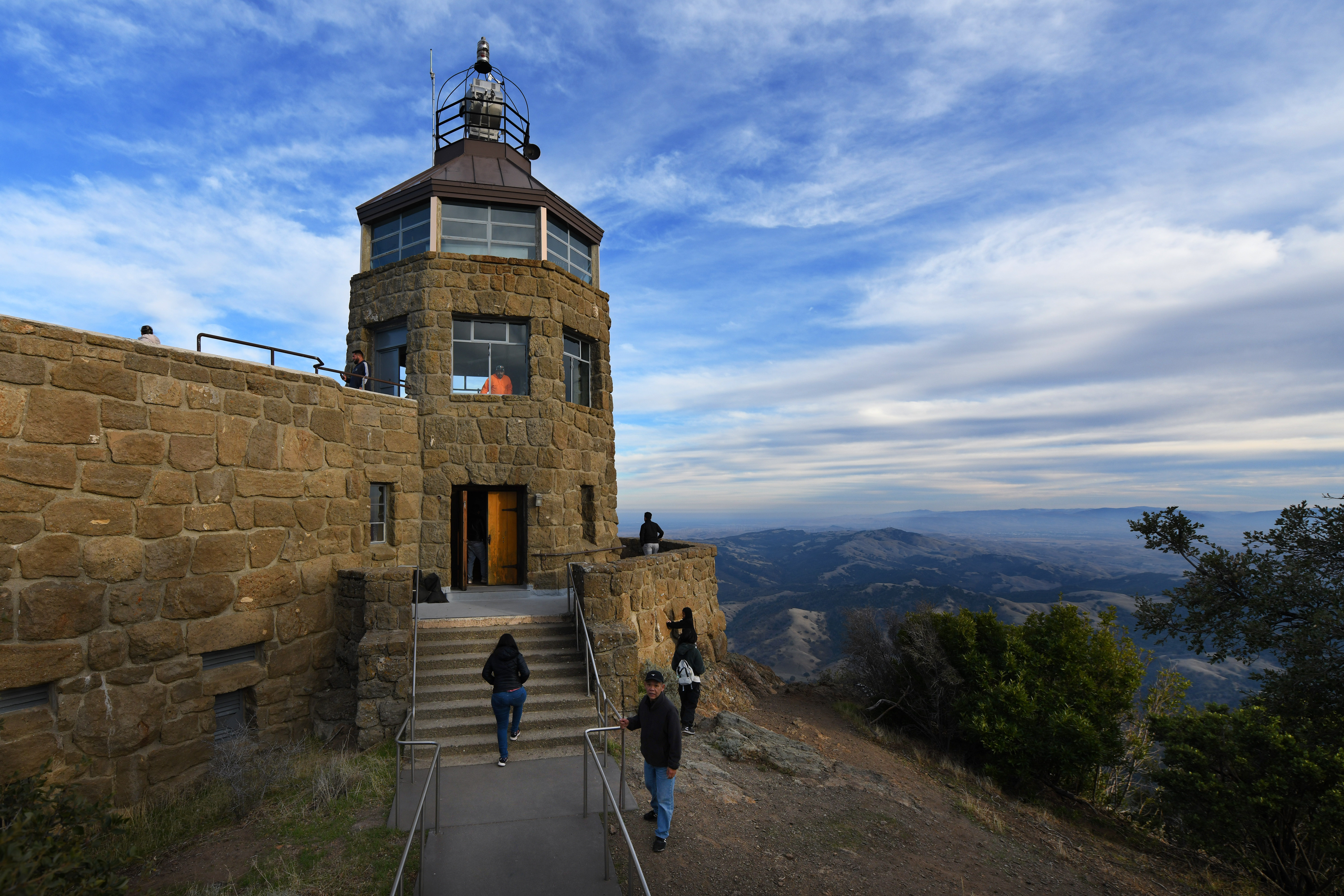 Visitors explore the Summit Visitor Center at the summit of Mount Diablo at Mount Diablo State Park in Contra Costa County, Calif., on Sunday, Nov. 26, 2023. (Jose Carlos Fajardo/Bay Area News Group)