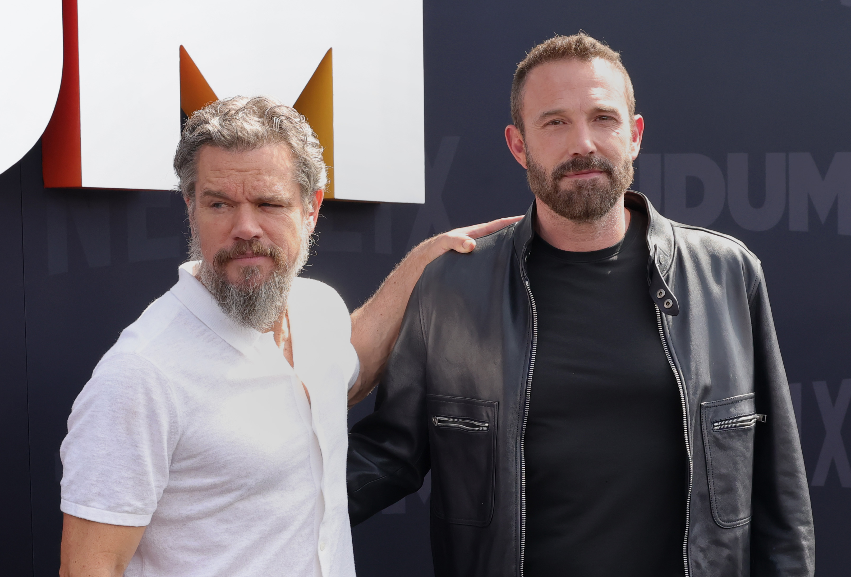 INGLEWOOD, CALIFORNIA - MAY 31: (L-R) Matt Damon and Ben Affleck attend Netflix Tudum 2025: The Live Event at The Kia Forum on May 31, 2025 in Inglewood, California. (Photo by Kevin Winter/Getty Images)