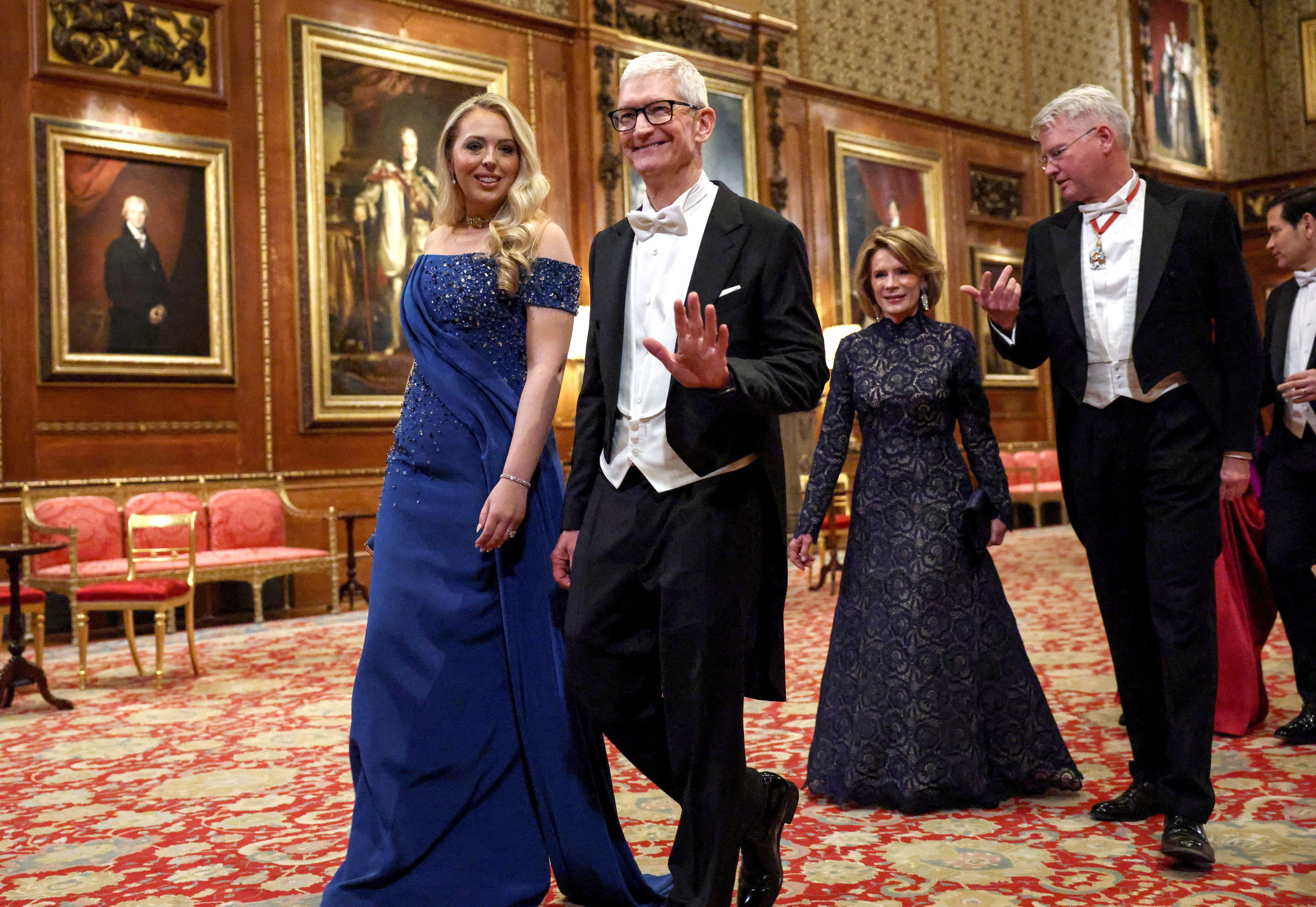 Snubbed? Tiffany Trump walks far behind husband, Kate Middleton at banquet