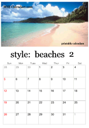 free printable beach calendars backgrounds with beaches the ocean