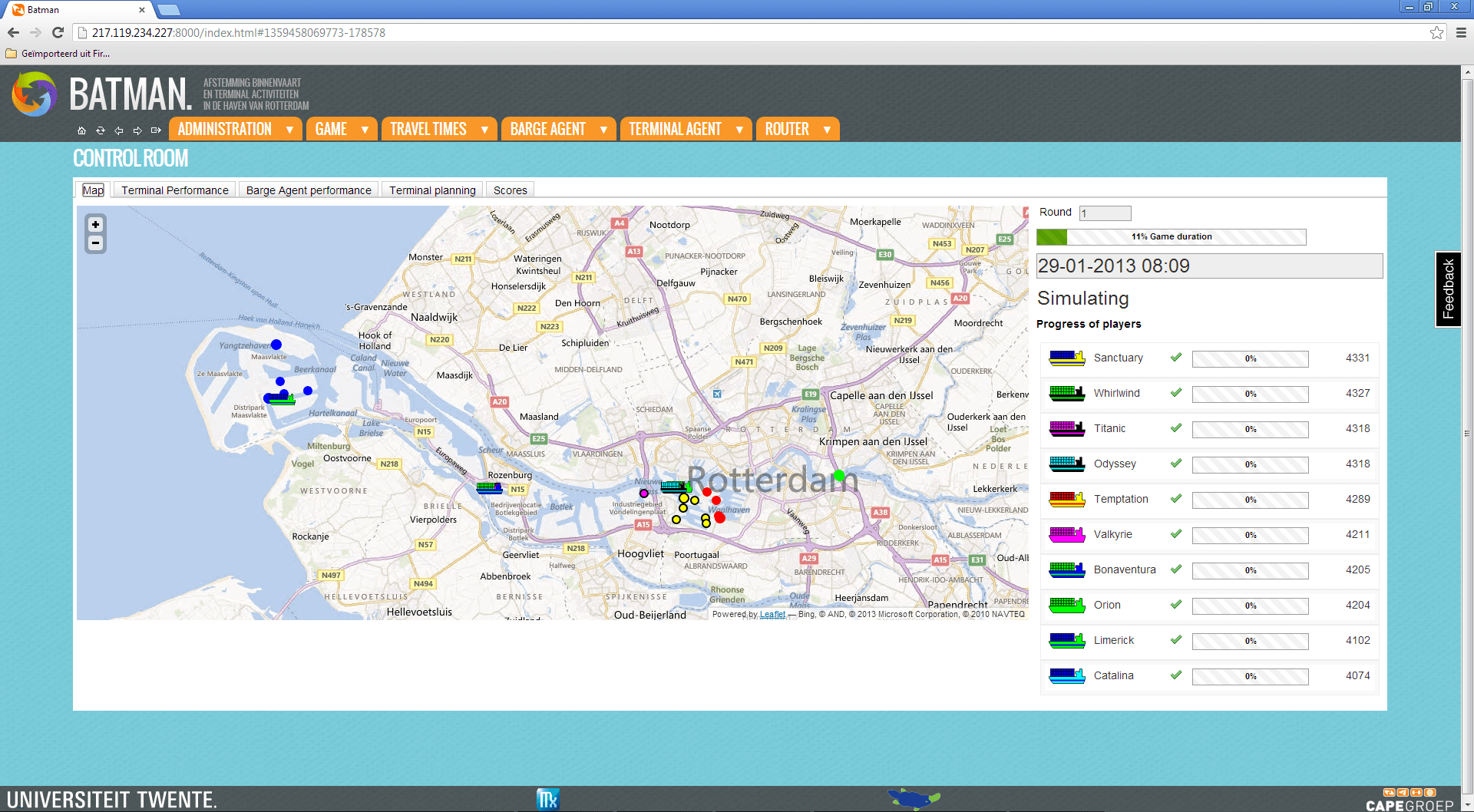 BATMAN: Simulation Phase of the Gaming Screen
