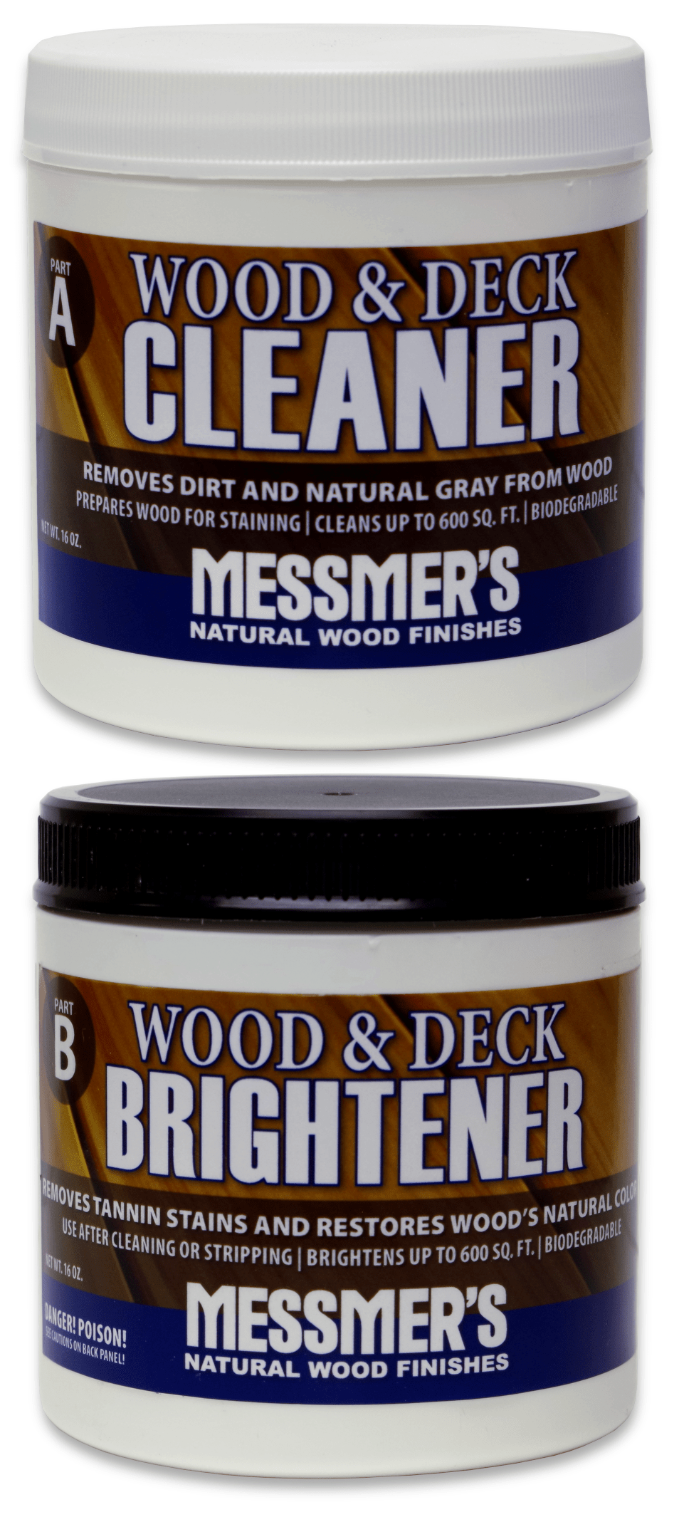 Messmers Stainstripper To clean exterior wood decks fences log homes other exterior wood projects.
