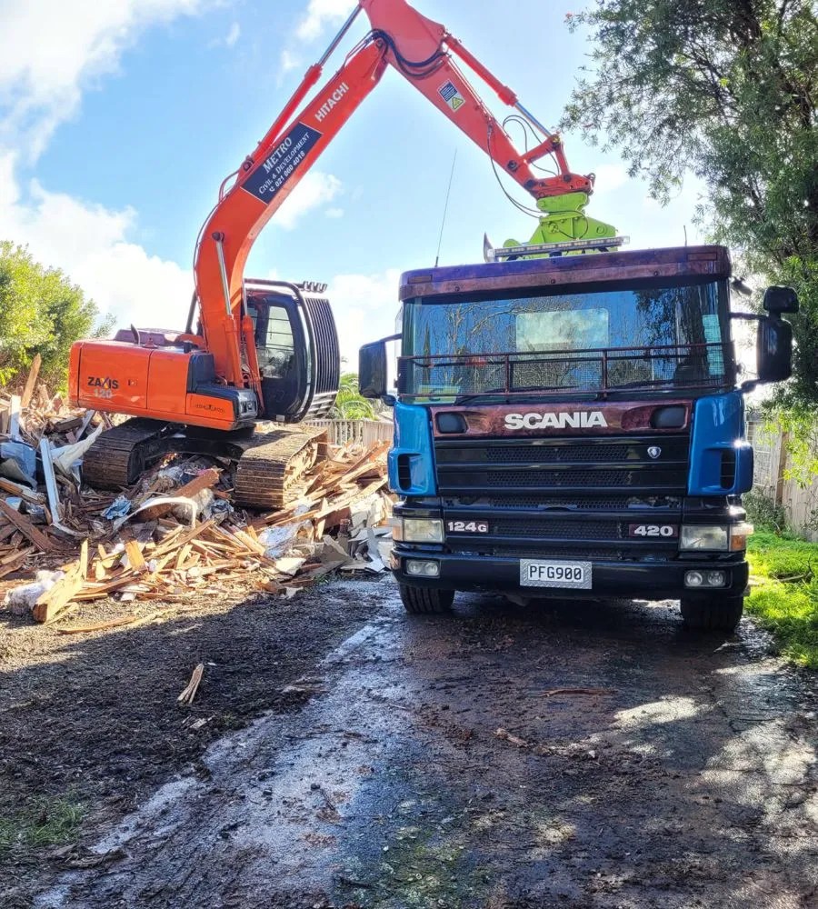 Excavation and Clearing, Earthmoving and Landscaping, Site Cuts & Preparations, Drilling & Footing, Metal Supplies, Driveways, Life Style Block Development, Demolition and Removals, Trucks & Diggers for Hire
