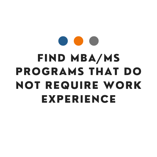 Mba without work experience
