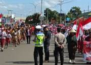 Pawai Pembangunan di Merauke Semarak