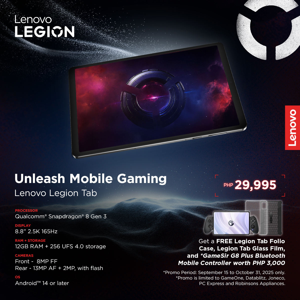 Play More, Get More: Lenovo Legion Tab Comes with Free GameSir G8+ Controller for a Limited Time