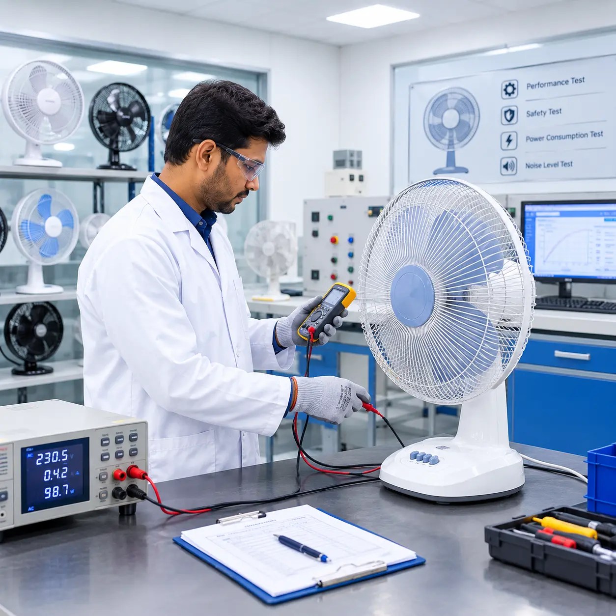 Domestic Electrical Fan Testing