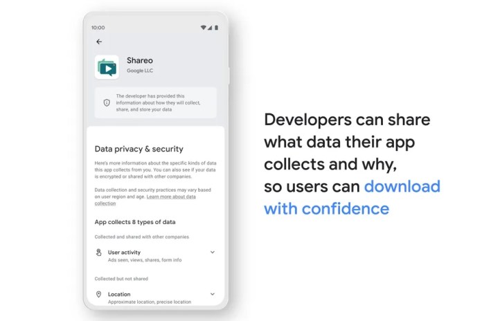 Google|Preview de seção de privacidade de dados da Play Store é divulgado 1 google data
