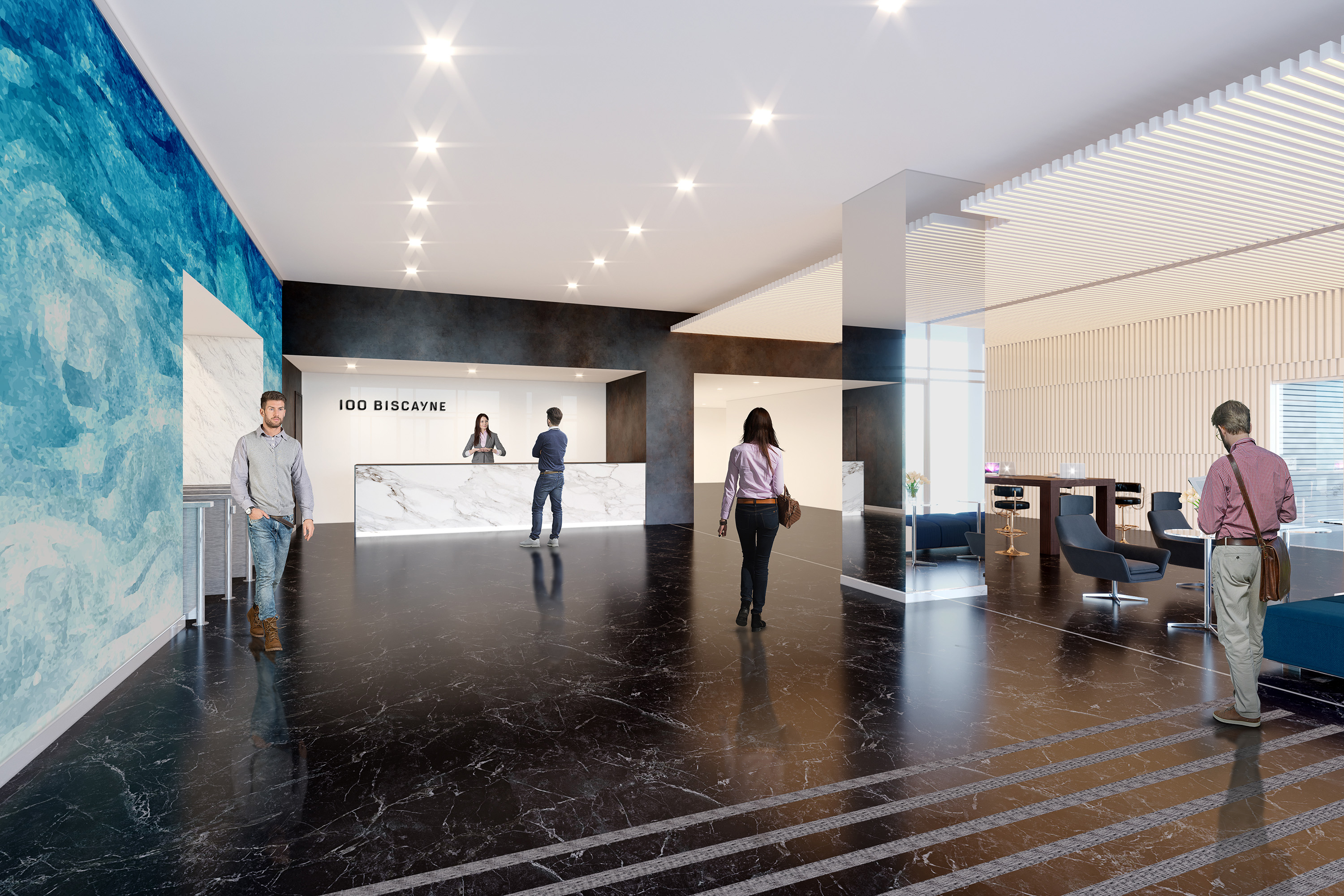 100 Biscayne - Lobby Rendering