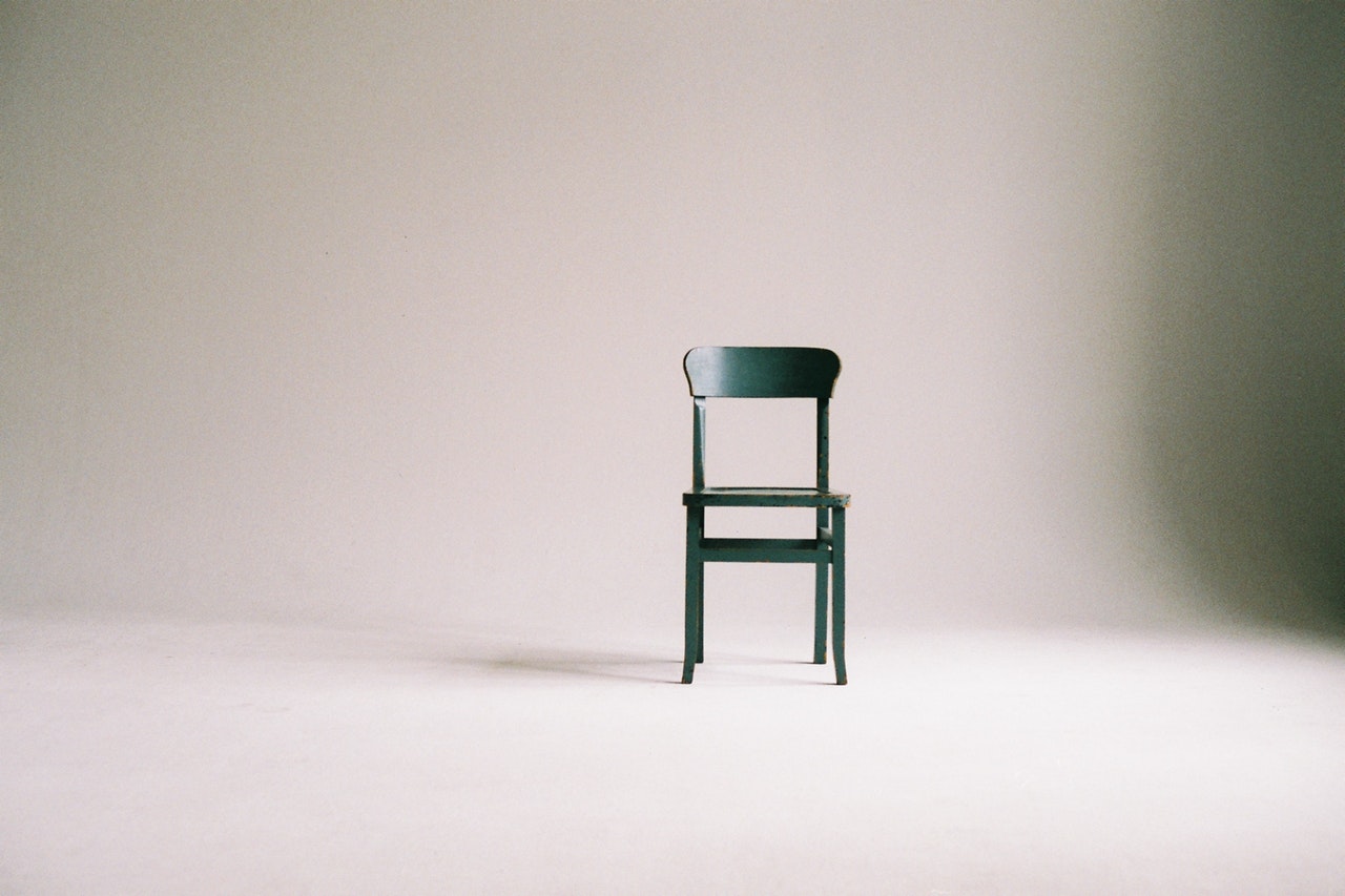 Simple chair in a room
