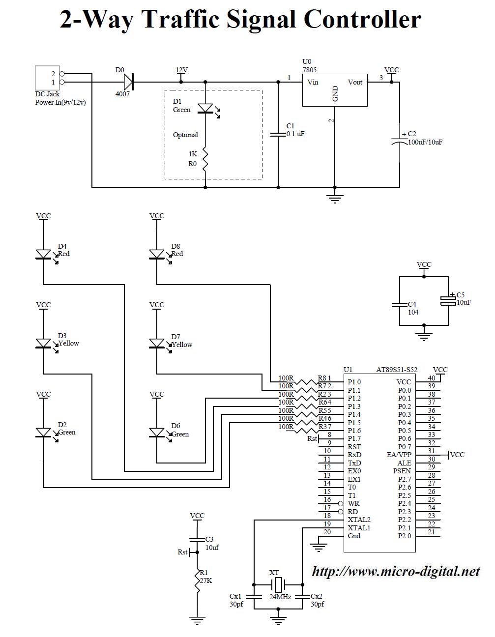 2 Way Traffic Signal Controller Micro Digital