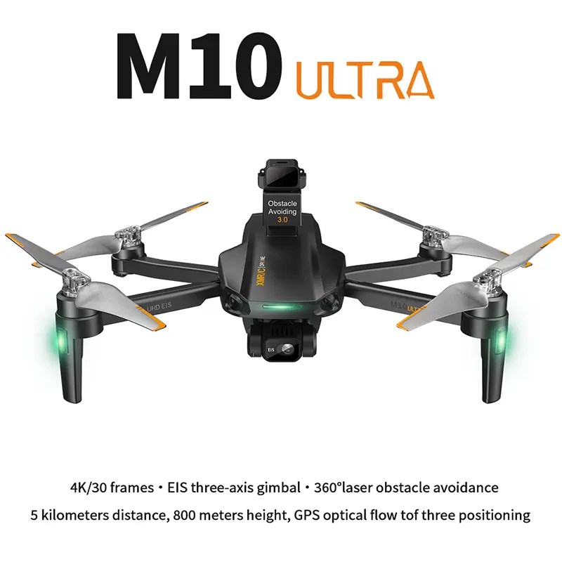 DRONE: M10 Ultra 4k GPS professionnel 3 axes EIS UAV 5G Wifi 5KM Distance 800M Hauteur Brushless UAV RC Drone Quadcopter – Image 2