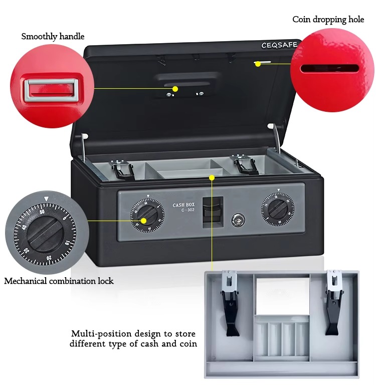 Caisse d'argent/Mini Coffre-fort mural coloré – Image 3