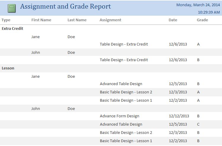 Student Assignment Grade Tracking Database Template Student Grading - Premium Landscape Texture - Mobile