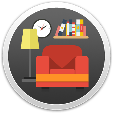 Home Room Icons Interior Design Icons Set Stock ...