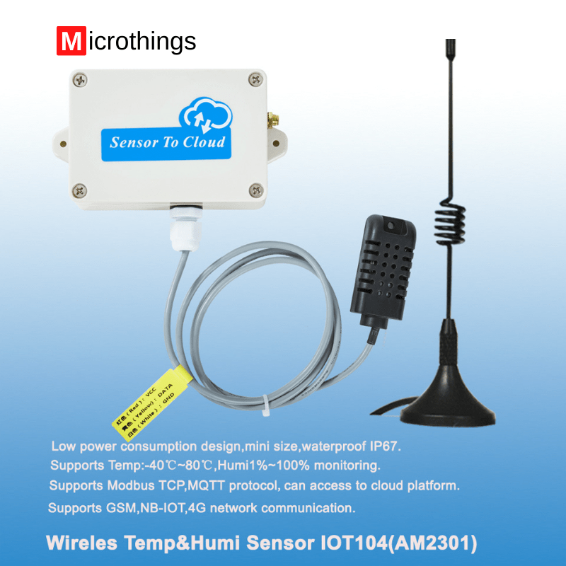 Wireless Temperature Humidity IoT Sensor Microthings