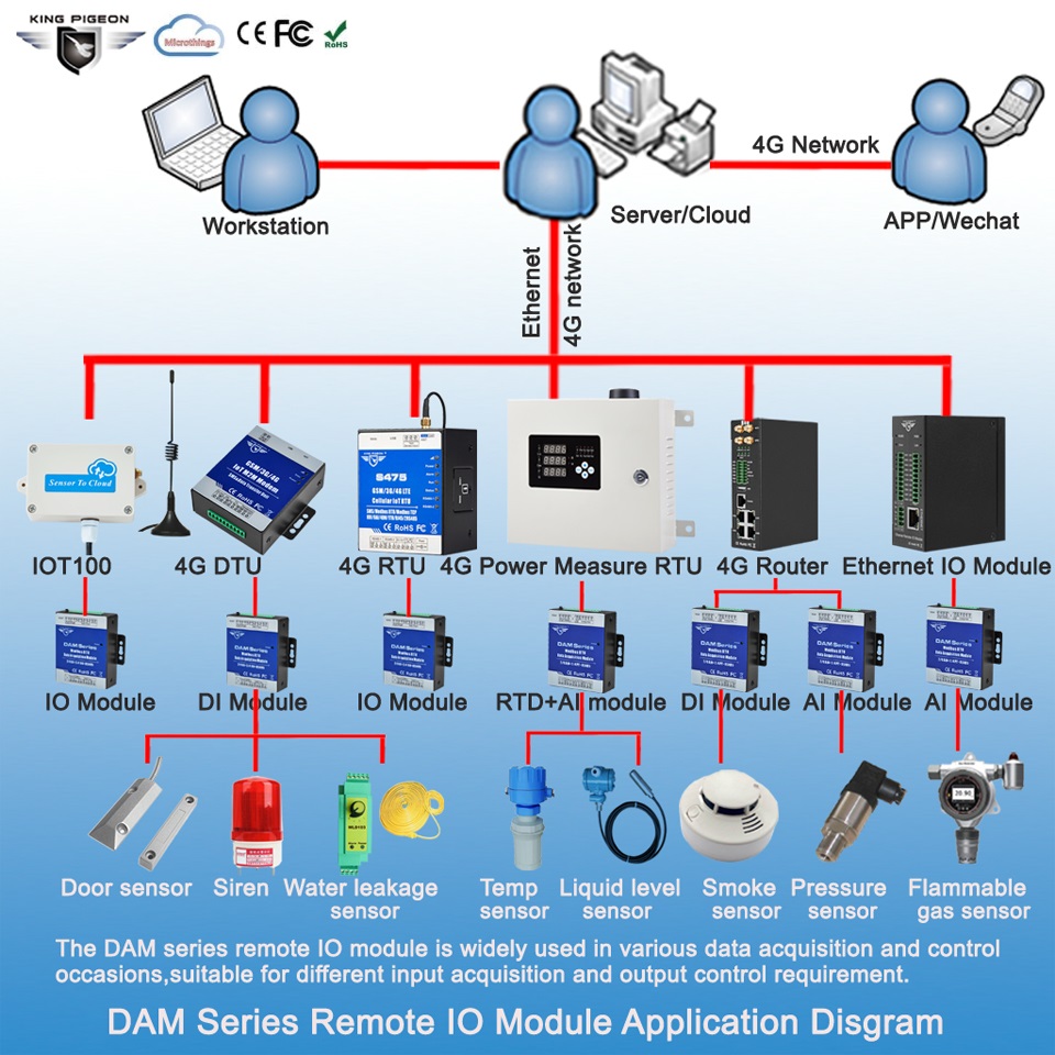 2RTD Remote Data Acquisition Module Microthings
