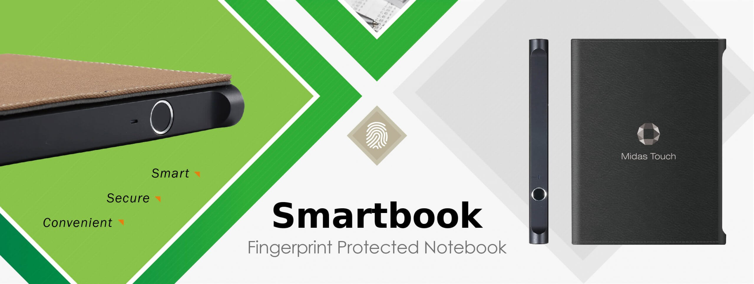 Smartpoint Touch Reader Smart Fingerprint Padlock & Fingerprint Jewelry Box | Midas Touch