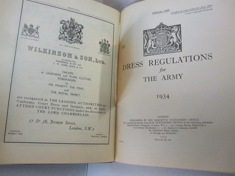 Dress Regulations For The Army 1934