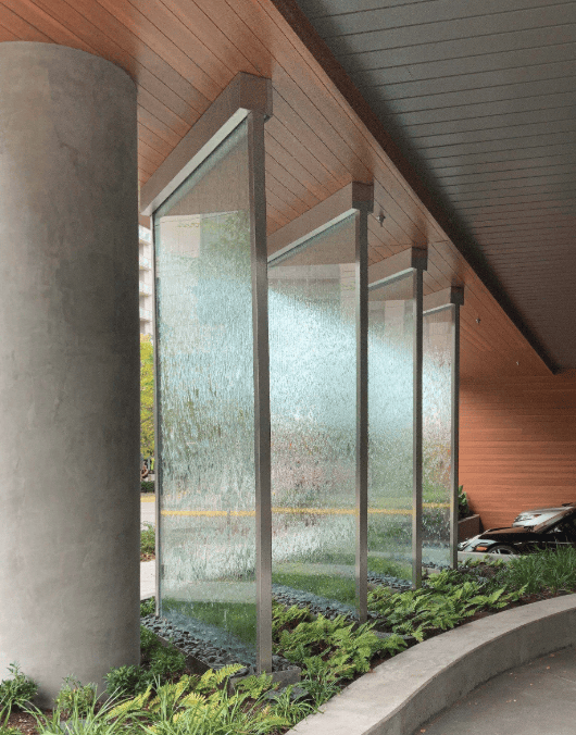 An Indoor Glass Waterfall As A Signature