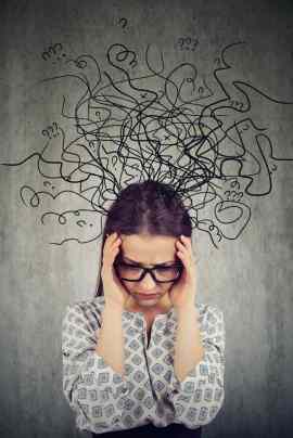 Person with migraine brain fog