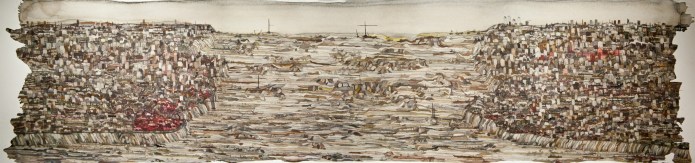 Çölistan, 2020. Watercolor, 100 cm x 30 cm