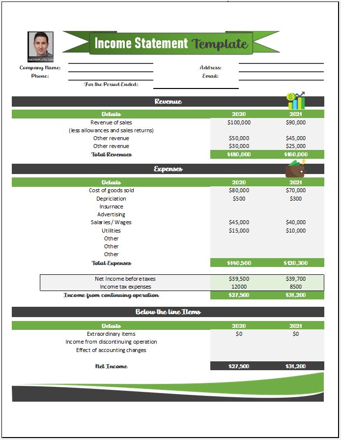 Income Statement Template 01....