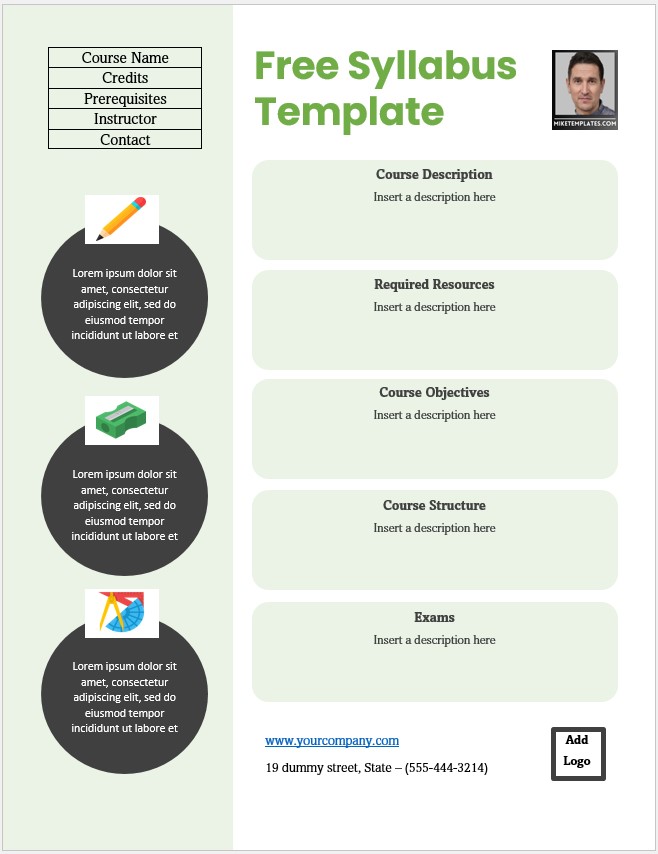 Free Syllabus Template 01.