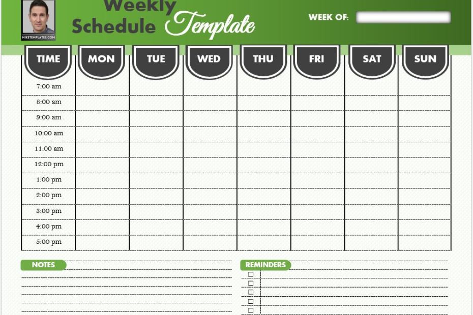 Weekly Schedule Template 01....