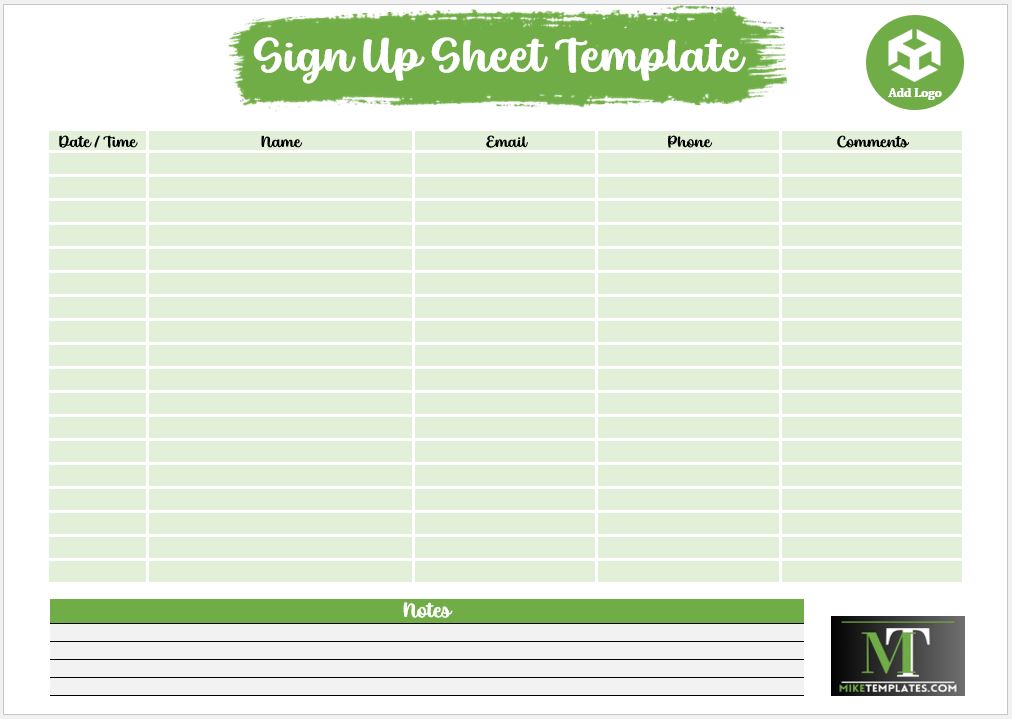 Sign-Up Sheet Template 02...