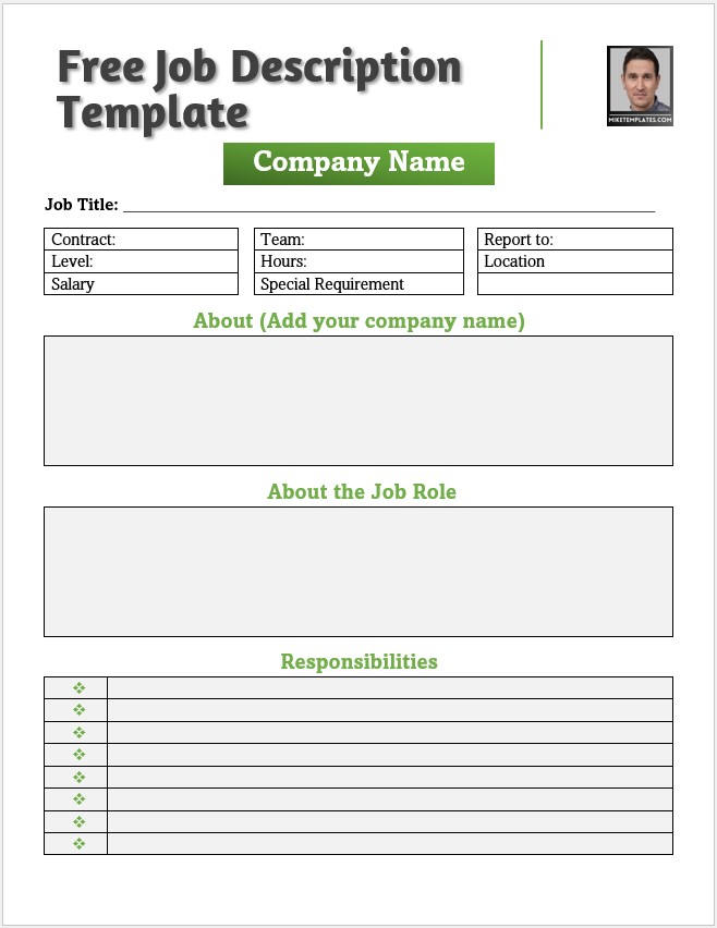 Free Job Description Template 02...