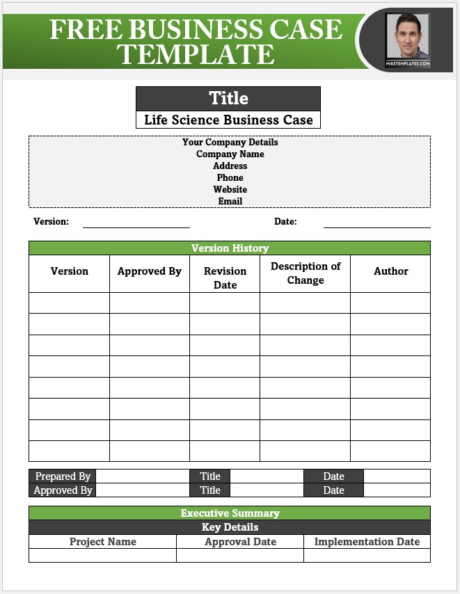 Free Business Case Template 02.....