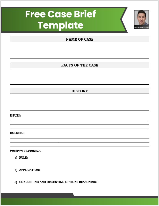 Free Case Brief Template 02....