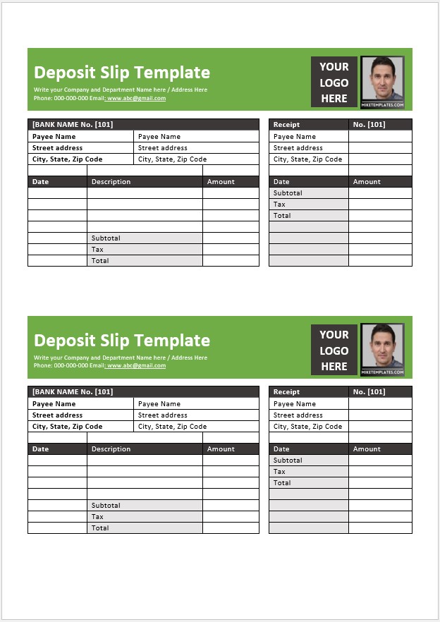Deposit Slip Template 05