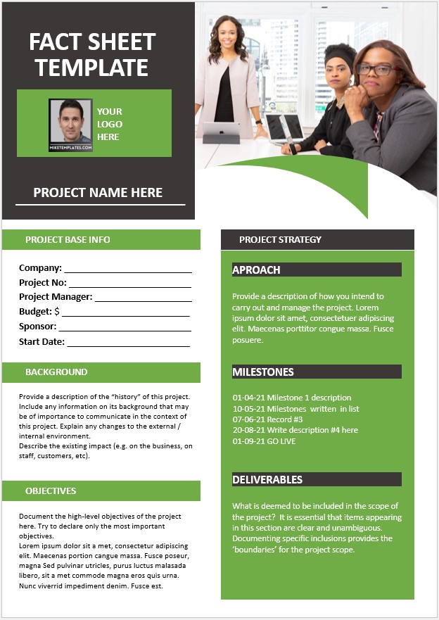 Fact Sheet Template 05