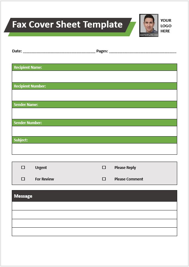 Fax Cover Sheet Template 04