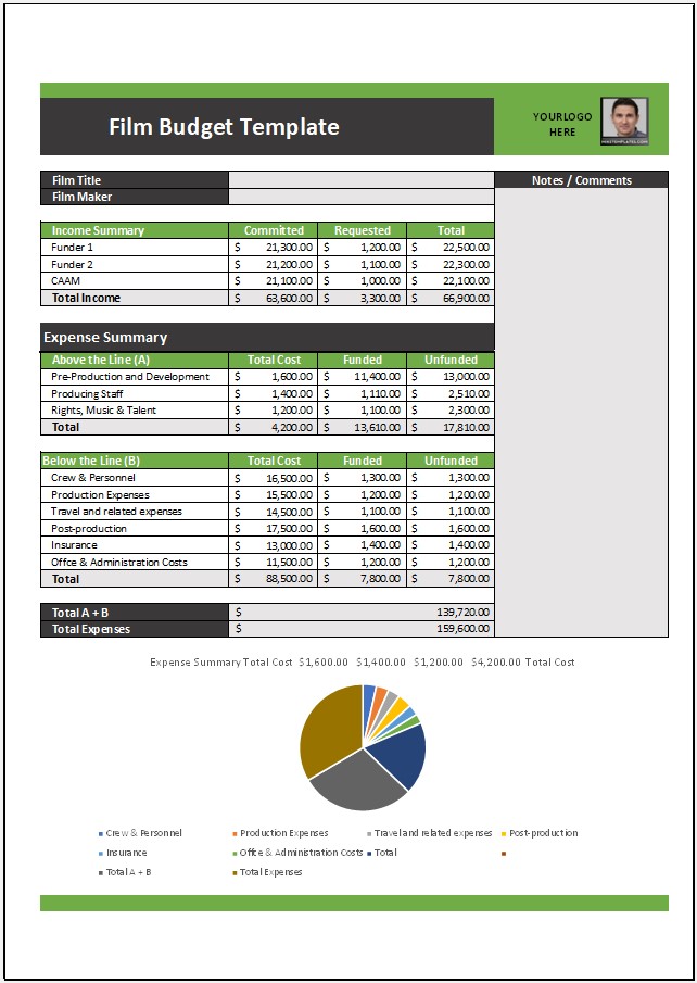 Film Budget Template 06